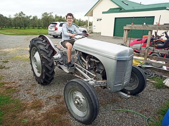 Tom on a restored 1949 Ferguson TE20 tractor